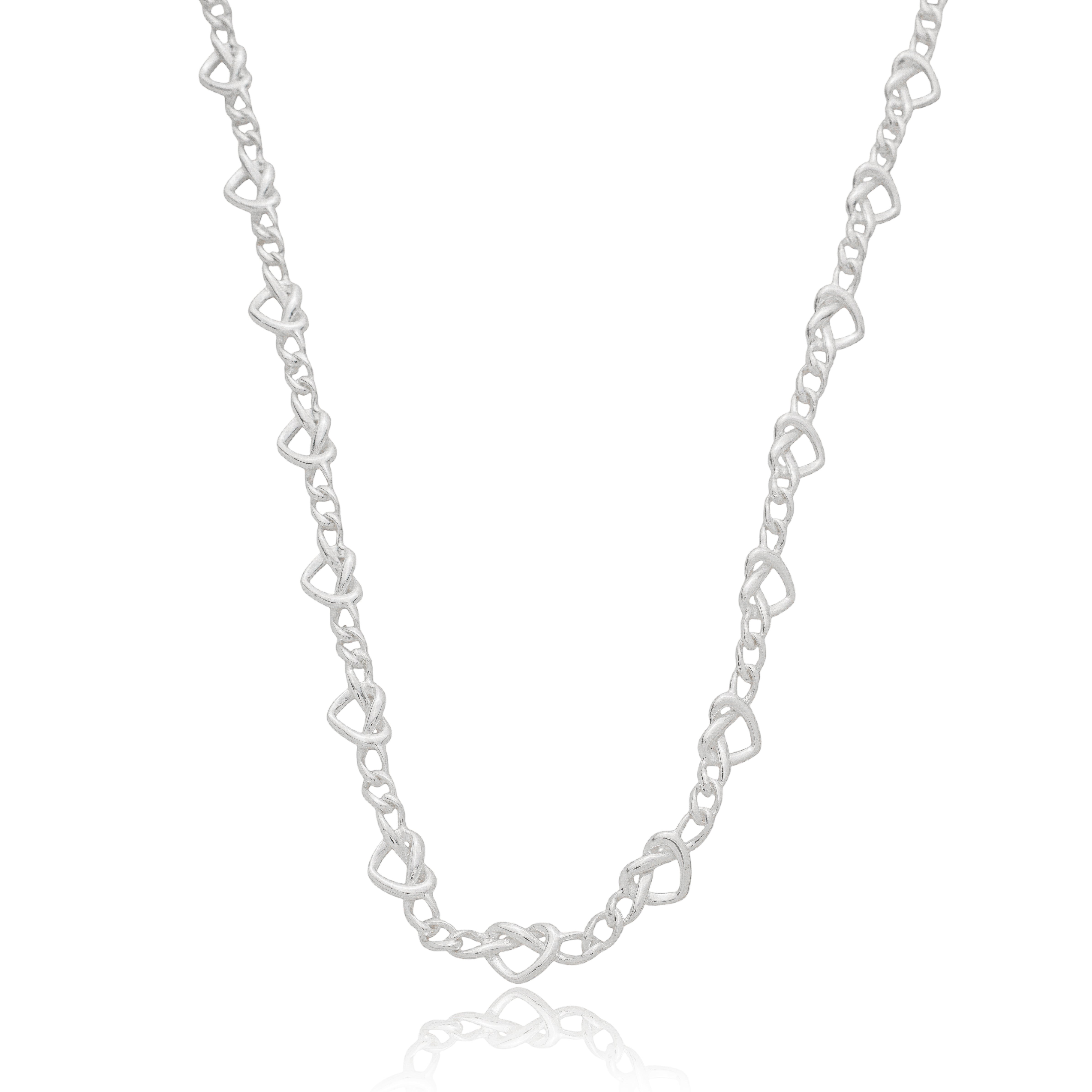 Colar coração c/ nó