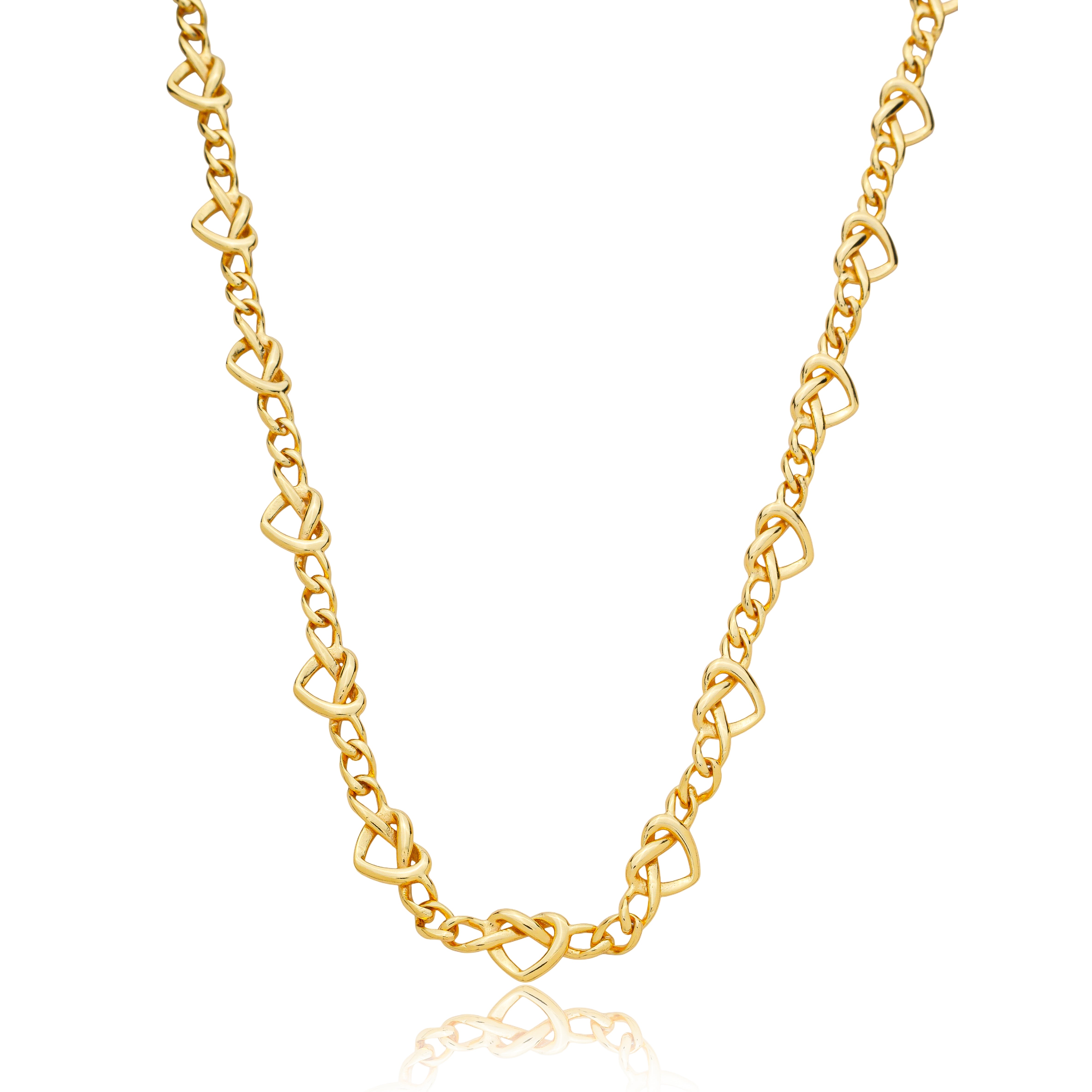 Colar coração c/ nó