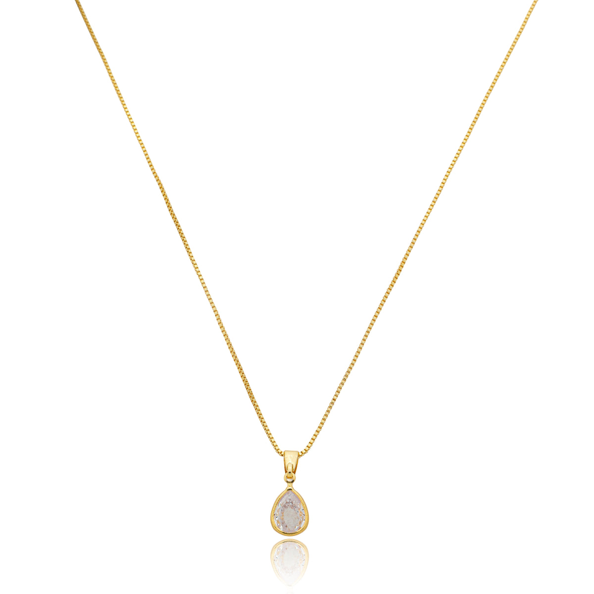 Colar Veneziana C/Ping Gota Ouro